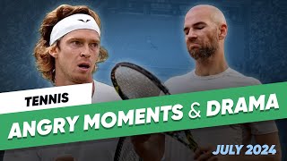 Tennis Angry Moments amp Drama  July 2024 [upl. by Tonina]