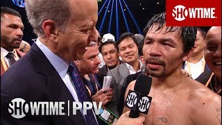 Pacquiao vs Broner PostFight Interviews  SHOWTIME PPV [upl. by Grounds]