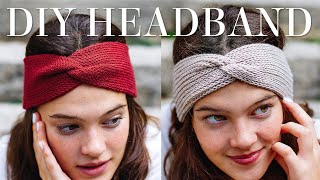 TWISTED HEADBAND Knitting Tutorial Step by Step [upl. by Tingley]