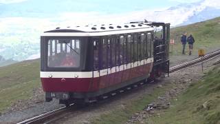 Snowdon Mountain Railway  Loco No9 arrives at Summit [upl. by Goltz]