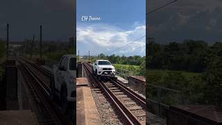 Veículo Rodoferroviário cruzando Ponte Férrea brasil ferrovia railway [upl. by Everett]