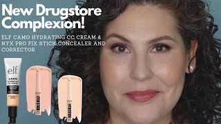 NEW Drugstore Complexion Elf Hydrating Camo CC Cream and NYX Pro Fix Sticks [upl. by Yesac]