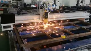 12000W laser cutting steel in 25 mm thickness [upl. by Nilyahs]