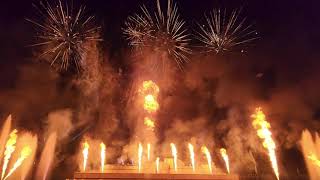 2023 SEAWORLD ORLANDO FLORIDA SUMMER SPECTACULAR IGNITE FIREWORKS NIGHT SHOW  BAYSIDE STADIUM [upl. by Kcire]