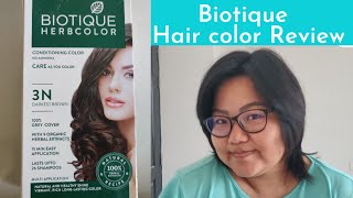 Biotique hair colour review 3N darkest brown [upl. by Ennaxor878]