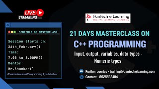 Day 02  Input output variables data types  Numeric types  pantechelearning [upl. by Allemap]