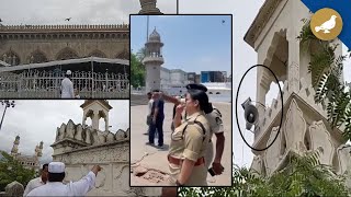 Makkah Masjid loudspeakers disconnected by superintendent following police directions  Hyderabad [upl. by Poppo]