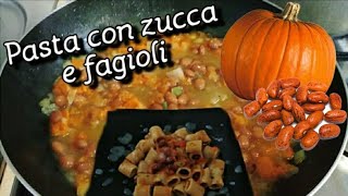 PASTA CON ZUCCA E FAGIOLI  Pumpkin and Beans  Le ricette di Bmax [upl. by Iret346]