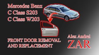 Mercedes Benz C Class W203 S203 front door removal and replacement [upl. by Itsrejk]