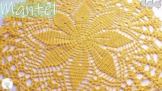 Mantel carpeta tejido a crochet PARTE I [upl. by Enorahs]