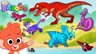 Dinosaur fun with Club Baboo  Its a Tyrannosaurus Rex and a Triceratops [upl. by Arikehs]