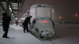 【FHD】JR函館本線 函館駅にて ～夜の寝台特急発着編～At Hakodate Station on the JR Hakodate Main Line at Night [upl. by Briggs]