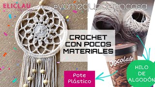 Ideas fáciles a Crochet con poquito material  ATRAPASUEÑOS  Nuestra Terapia Crochetera [upl. by Nwahsak]