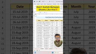 Dont Switch Between Sheets in Excel‼️Instead Use Amazing Trick exceltips exceltricks shorts [upl. by Yesoj534]