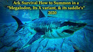 Ark Survival How to Summon in a Megalodon Its X variant amp its saddles 2020 [upl. by Eves]