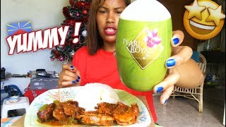 SHRIMP CREOLE SAUCE  ROUGAIL SAUCISSE  RICE MUKBANG • EATING SHOW • 먹방 [upl. by Reinaldo]