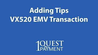 Credit Card Terminal VX520 Adding Tip On EMV Transaction [upl. by Adria859]