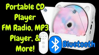 Lehwey Portable CD Player with Bluetooth Review – 8in1 Features [upl. by Sasnett388]