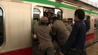 CAMPAIGN Japanese train station during rush hour HD [upl. by Goltz]