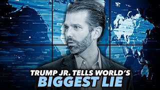 Trump Junior Lies To The World And Says Dad Was NOT On Epsteins List [upl. by Guibert772]