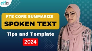 PTE Core Summarize Spoken Text  2024 Tips and Template  100 Tried amp Tested  Alfa PTE [upl. by Livia711]