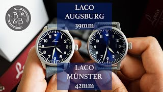 Laco Augsburg 39 vs Münster 42 Blaue Stunde  Impressive amp Affordable Pilots Watch  Beans amp Bezels [upl. by Yart112]