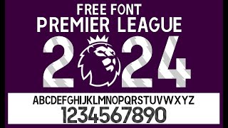 Premiere League Font 2024 CorelDraw  Free Download Font Football [upl. by Wenona]