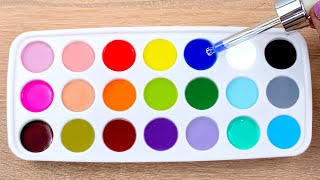 How to Create 16 New Colors from 3 Primary Colors  Satisfying Color Mixing [upl. by Audsley]