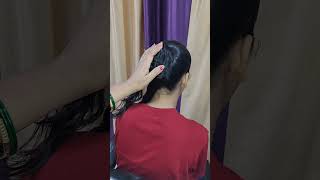 Low Clutcher Bun Hairstyle bunhairstyle shortvideo [upl. by Eerb328]