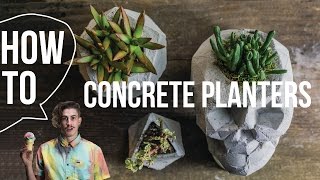 How to make concrete planters  skull [upl. by Otrevogir]