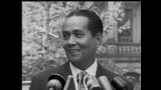 VP Diosdado Macapagal Speaks to Foreign Press in Washington DC visit 1960 [upl. by Darbie]