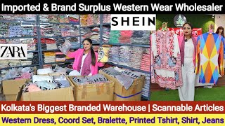 Imported amp Brand Surplus Western Dress Coord Set Printed Tshirt Bralette Wholesaler in Kolkata [upl. by Omidyar]