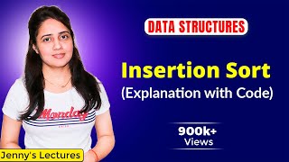 74 Insertion Sort Algorithm Explanation with C Program Data Structure Tutorials [upl. by Mikihisa]