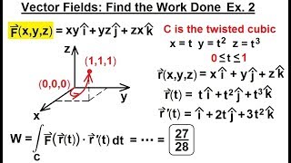 Calculus 3 Line Integrals 20 of 44 Vector Field Find the Work Done Ex 2 [upl. by Aikas633]