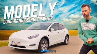 2024 Tesla Model Y Long Range Single Motor getest  Boenk derop [upl. by Zilada]