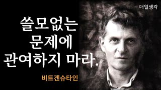 철학자들이 인정한 천재 철학자 비트겐슈타인의 인생조언  쓸모없는 일에 관여하지 마라  인생명언  동기부여  오디오북 [upl. by Darwin]