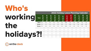 Holiday leave planning calendar for employees and teams [upl. by Nosylla]