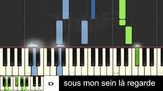 Clara Luciani  La grenade piano facile avec paroles et accords [upl. by Ameen]