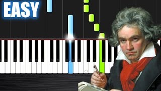 Beethoven  Ode To Joy  EASY Piano Tutorial by PlutaX  Synthesia [upl. by Swee987]