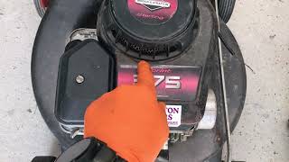 Old Briggs amp Stratton engine pull cord angle change [upl. by Aicelef]