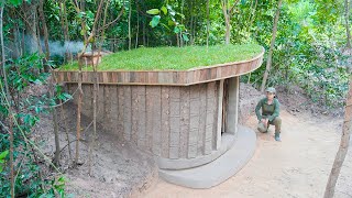 Building a Warm and Cozy Dugout  Bushcraft Underground Shelter Wooden Wall With Survival Clay [upl. by Holbrook]