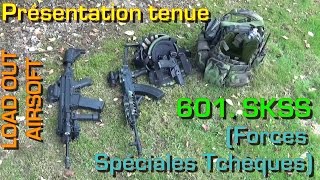 AIRSOFT Load Out N°2  Tenue 601 SKSS Forces Spéciales Tchèques Version 2016 [upl. by Aitnauq729]