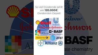 Wie viel DIVIDENDE zahlt ein 120000€ Depot shorts Dividenden Aktien [upl. by Ahtnamys]