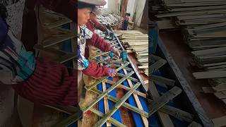 The process of making a bamboo fence for a villa [upl. by Bamby]