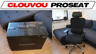 CLOUVOU ProSeat Ergonomischer Bürostuhl 🥇 Unboxing amp Montage Aufbau Anleitung  Test [upl. by Swee332]