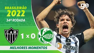 ATLÉTICOMG 1 X 0 JUVENTUDE  MELHORES MOMENTOS  34ª RODADA BRASILEIRÃO 2022  geglobo [upl. by Noxas]