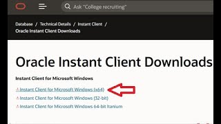 ORACLE Instant client installation for Windows 10 x64 [upl. by Atinej]