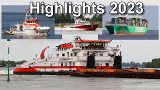 Highlights 2023  Binnenschifffahrt  Seeschiffe  Rhein  Kanal  Nordsee [upl. by Guendolen924]