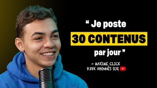 MaximeClick  Secrets d’un jeune créateur à 850K abonnés sur YouTube [upl. by Fulbert668]