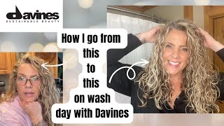 New Wash Day FAV  Curly Wavy Hair Routine using Davines [upl. by Dot]